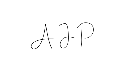 How to make A J P signature? Andilay-7BmLP is a professional autograph style. Create handwritten signature for A J P name. A J P signature style 4 images and pictures png