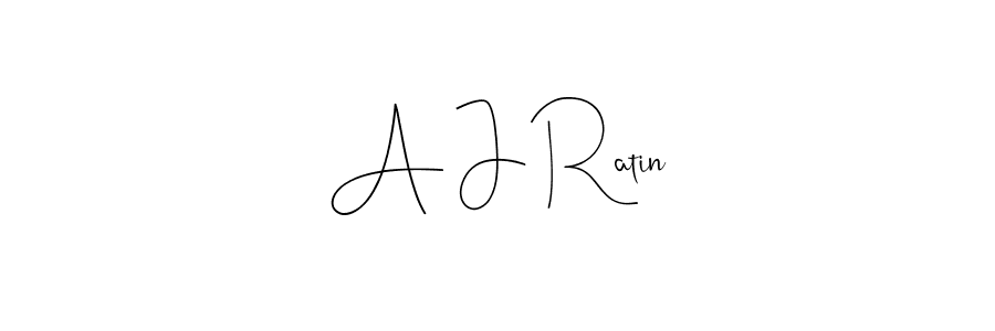 How to make A J Ratin name signature. Use Andilay-7BmLP style for creating short signs online. This is the latest handwritten sign. A J Ratin signature style 4 images and pictures png