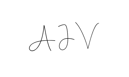 How to make A J V name signature. Use Andilay-7BmLP style for creating short signs online. This is the latest handwritten sign. A J V signature style 4 images and pictures png