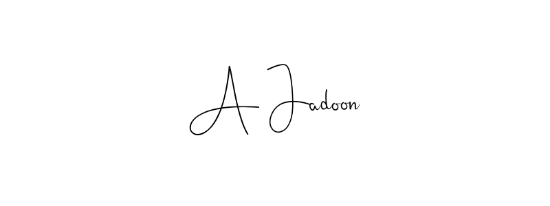 Here are the top 10 professional signature styles for the name A Jadoon. These are the best autograph styles you can use for your name. A Jadoon signature style 4 images and pictures png