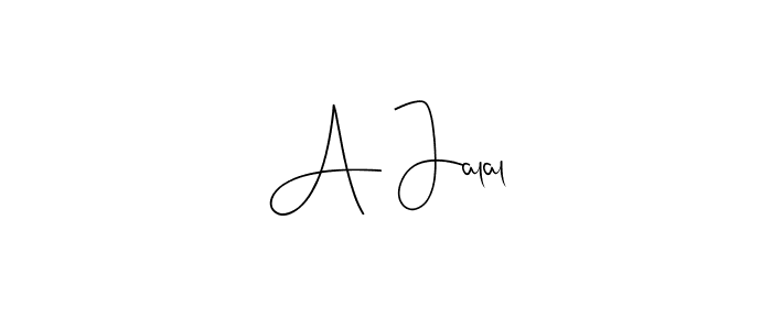 How to make A Jalal signature? Andilay-7BmLP is a professional autograph style. Create handwritten signature for A Jalal name. A Jalal signature style 4 images and pictures png