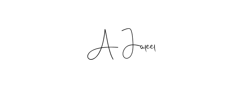 Design your own signature with our free online signature maker. With this signature software, you can create a handwritten (Andilay-7BmLP) signature for name A Jaleel. A Jaleel signature style 4 images and pictures png