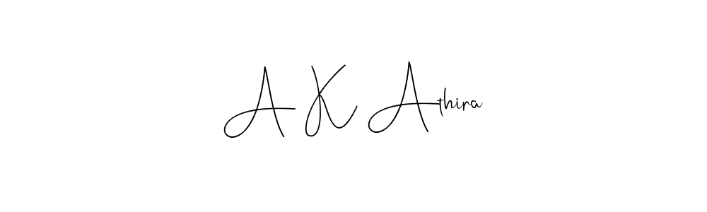 Make a beautiful signature design for name A K Athira. With this signature (Andilay-7BmLP) style, you can create a handwritten signature for free. A K Athira signature style 4 images and pictures png