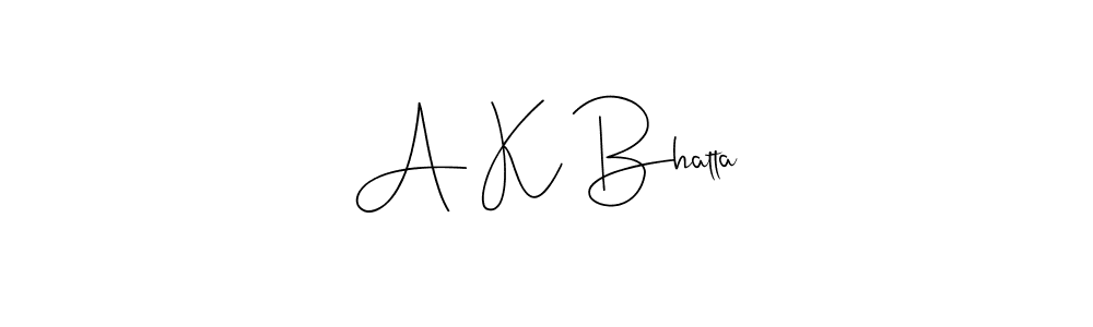 Make a beautiful signature design for name A K Bhatta. Use this online signature maker to create a handwritten signature for free. A K Bhatta signature style 4 images and pictures png