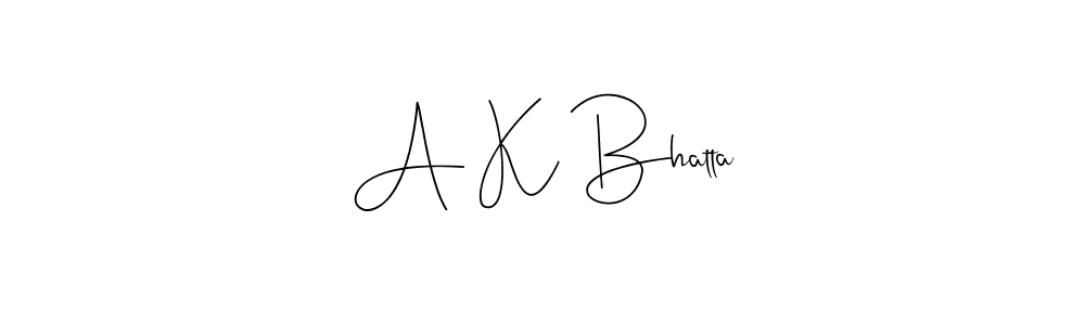 Make a beautiful signature design for name A K Bhatta. Use this online signature maker to create a handwritten signature for free. A K Bhatta signature style 4 images and pictures png