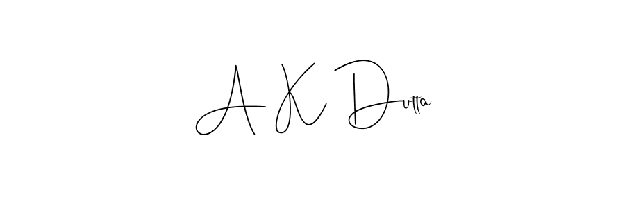 How to make A K Dutta name signature. Use Andilay-7BmLP style for creating short signs online. This is the latest handwritten sign. A K Dutta signature style 4 images and pictures png