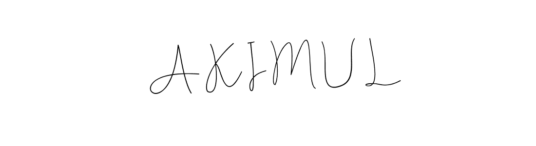 How to make A K I M U L signature? Andilay-7BmLP is a professional autograph style. Create handwritten signature for A K I M U L name. A K I M U L signature style 4 images and pictures png