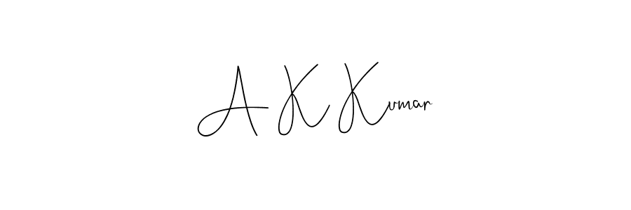 Design your own signature with our free online signature maker. With this signature software, you can create a handwritten (Andilay-7BmLP) signature for name A K Kumar. A K Kumar signature style 4 images and pictures png