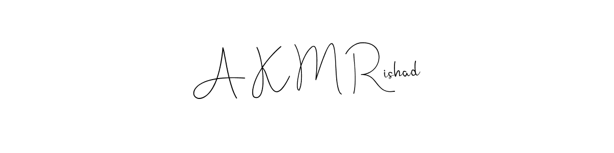 Here are the top 10 professional signature styles for the name A K M Rishad. These are the best autograph styles you can use for your name. A K M Rishad signature style 4 images and pictures png