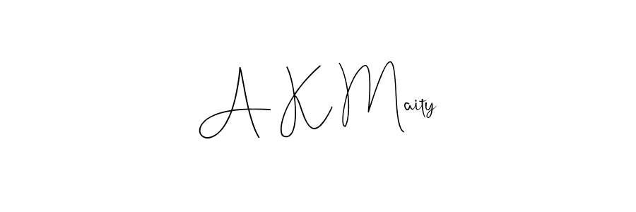 The best way (Andilay-7BmLP) to make a short signature is to pick only two or three words in your name. The name A K Maity include a total of six letters. For converting this name. A K Maity signature style 4 images and pictures png