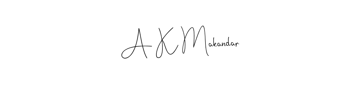 A K Makandar stylish signature style. Best Handwritten Sign (Andilay-7BmLP) for my name. Handwritten Signature Collection Ideas for my name A K Makandar. A K Makandar signature style 4 images and pictures png