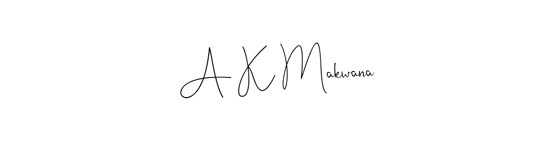 The best way (Andilay-7BmLP) to make a short signature is to pick only two or three words in your name. The name A K Makwana include a total of six letters. For converting this name. A K Makwana signature style 4 images and pictures png