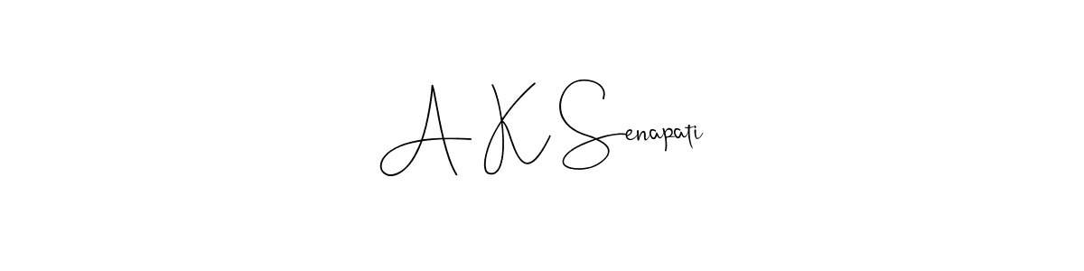 Make a beautiful signature design for name A K Senapati. Use this online signature maker to create a handwritten signature for free. A K Senapati signature style 4 images and pictures png