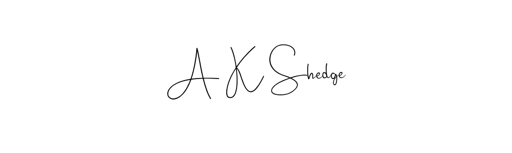 You can use this online signature creator to create a handwritten signature for the name A K Shedge. This is the best online autograph maker. A K Shedge signature style 4 images and pictures png