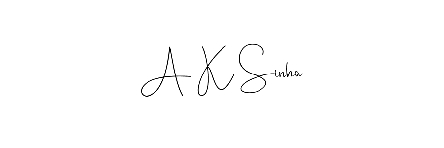 How to make A K Sinha signature? Andilay-7BmLP is a professional autograph style. Create handwritten signature for A K Sinha name. A K Sinha signature style 4 images and pictures png