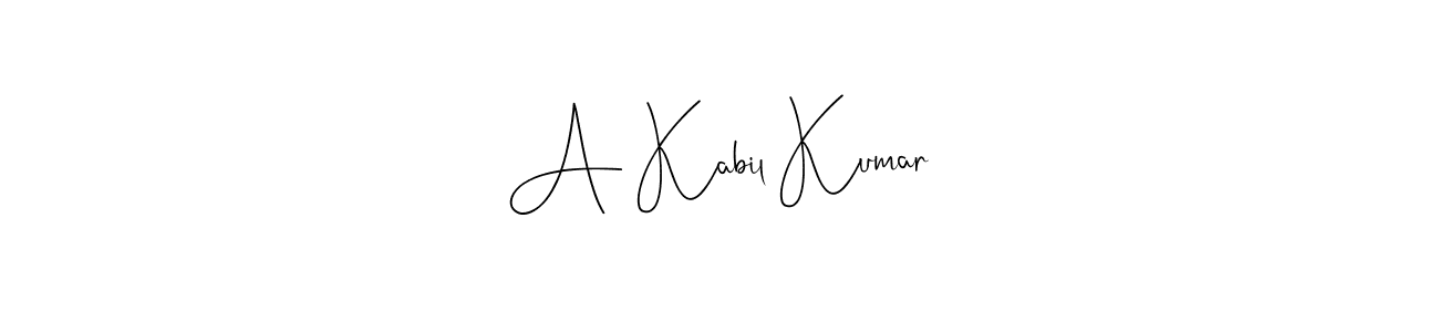 Create a beautiful signature design for name A Kabil Kumar. With this signature (Andilay-7BmLP) fonts, you can make a handwritten signature for free. A Kabil Kumar signature style 4 images and pictures png