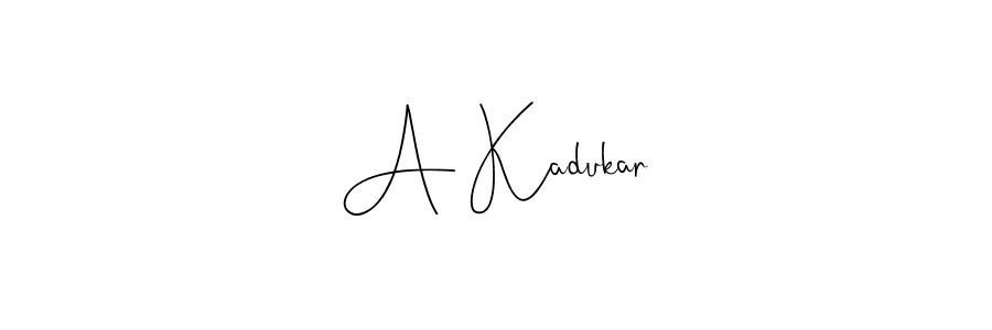 Also we have A Kadukar name is the best signature style. Create professional handwritten signature collection using Andilay-7BmLP autograph style. A Kadukar signature style 4 images and pictures png