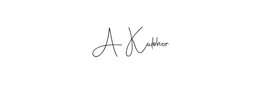 Also You can easily find your signature by using the search form. We will create A Kalbhor name handwritten signature images for you free of cost using Andilay-7BmLP sign style. A Kalbhor signature style 4 images and pictures png