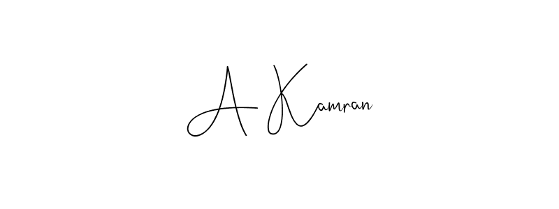 Design your own signature with our free online signature maker. With this signature software, you can create a handwritten (Andilay-7BmLP) signature for name A Kamran. A Kamran signature style 4 images and pictures png