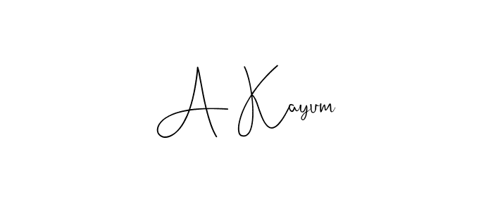 You should practise on your own different ways (Andilay-7BmLP) to write your name (A Kayum) in signature. don't let someone else do it for you. A Kayum signature style 4 images and pictures png