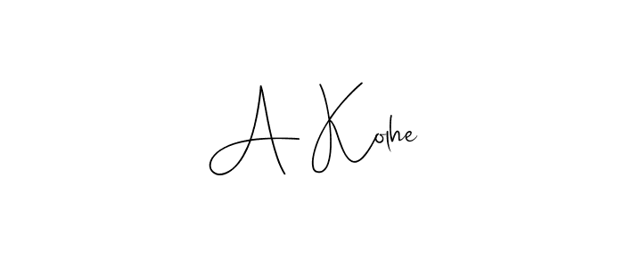 This is the best signature style for the A Kolhe name. Also you like these signature font (Andilay-7BmLP). Mix name signature. A Kolhe signature style 4 images and pictures png