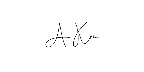 Andilay-7BmLP is a professional signature style that is perfect for those who want to add a touch of class to their signature. It is also a great choice for those who want to make their signature more unique. Get A Krai name to fancy signature for free. A Krai signature style 4 images and pictures png