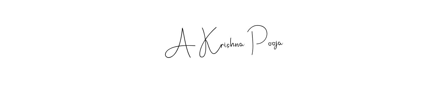 Create a beautiful signature design for name A Krishna Pooja. With this signature (Andilay-7BmLP) fonts, you can make a handwritten signature for free. A Krishna Pooja signature style 4 images and pictures png