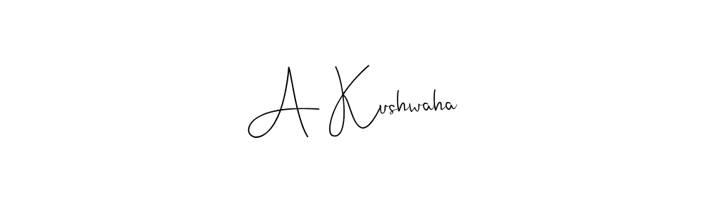 Create a beautiful signature design for name A Kushwaha. With this signature (Andilay-7BmLP) fonts, you can make a handwritten signature for free. A Kushwaha signature style 4 images and pictures png