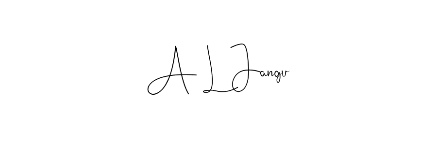 The best way (Andilay-7BmLP) to make a short signature is to pick only two or three words in your name. The name A L Jangu include a total of six letters. For converting this name. A L Jangu signature style 4 images and pictures png