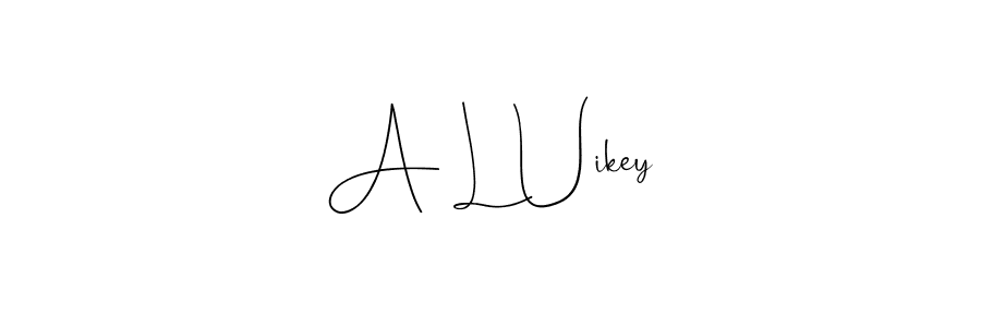 How to make A L Uikey signature? Andilay-7BmLP is a professional autograph style. Create handwritten signature for A L Uikey name. A L Uikey signature style 4 images and pictures png