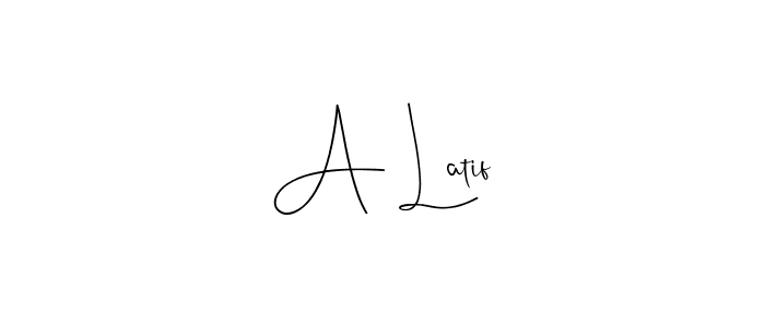 Also we have A Latif name is the best signature style. Create professional handwritten signature collection using Andilay-7BmLP autograph style. A Latif signature style 4 images and pictures png