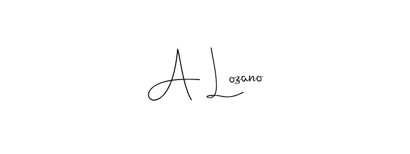 Make a beautiful signature design for name A Lozano. With this signature (Andilay-7BmLP) style, you can create a handwritten signature for free. A Lozano signature style 4 images and pictures png