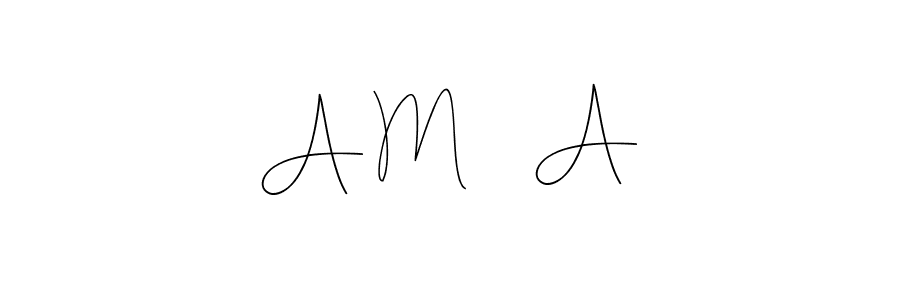 How to make A M     A name signature. Use Andilay-7BmLP style for creating short signs online. This is the latest handwritten sign. A M     A signature style 4 images and pictures png