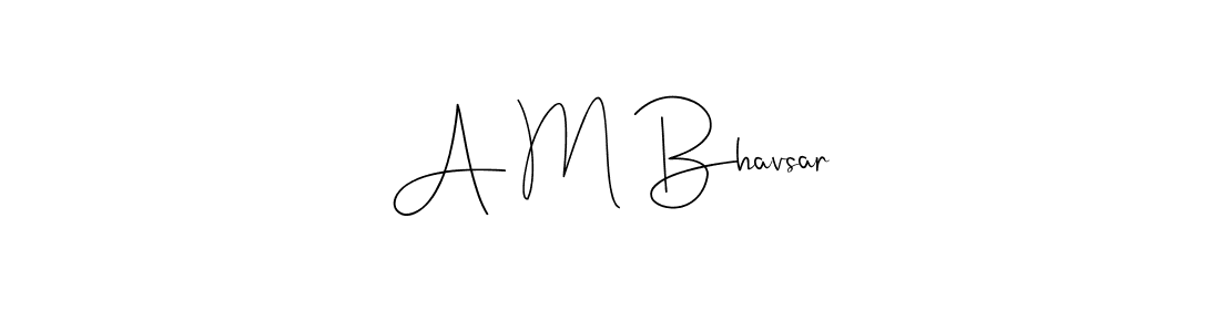 You should practise on your own different ways (Andilay-7BmLP) to write your name (A M Bhavsar) in signature. don't let someone else do it for you. A M Bhavsar signature style 4 images and pictures png