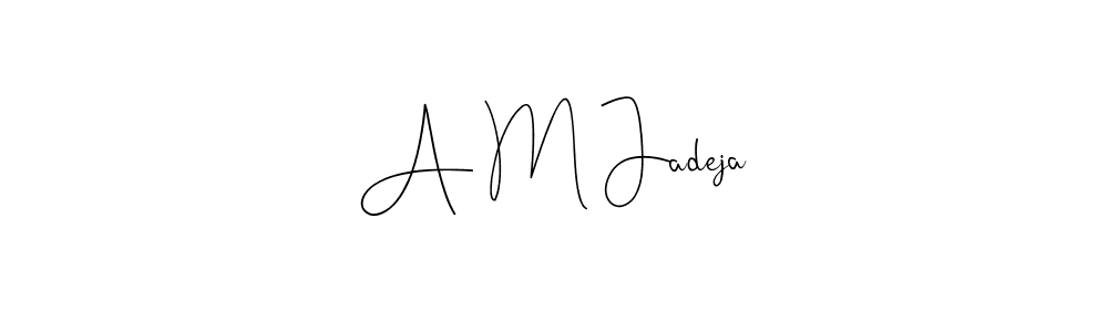 You can use this online signature creator to create a handwritten signature for the name A M Jadeja. This is the best online autograph maker. A M Jadeja signature style 4 images and pictures png