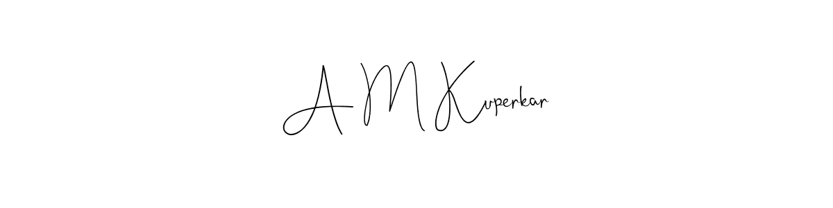 Make a beautiful signature design for name A M Kuperkar. Use this online signature maker to create a handwritten signature for free. A M Kuperkar signature style 4 images and pictures png