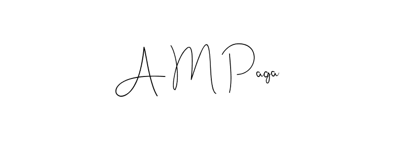 Make a beautiful signature design for name A M Paga. Use this online signature maker to create a handwritten signature for free. A M Paga signature style 4 images and pictures png