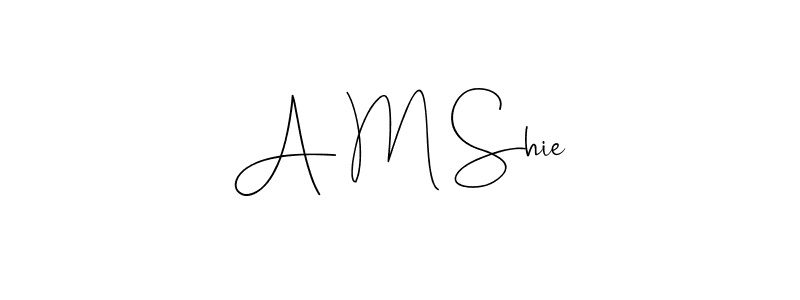 The best way (Andilay-7BmLP) to make a short signature is to pick only two or three words in your name. The name A M Shie include a total of six letters. For converting this name. A M Shie signature style 4 images and pictures png