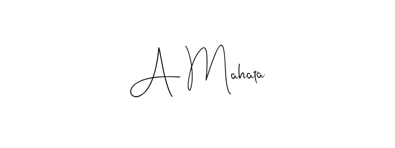 Also we have A Mahata name is the best signature style. Create professional handwritten signature collection using Andilay-7BmLP autograph style. A Mahata signature style 4 images and pictures png