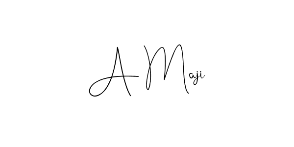 Make a beautiful signature design for name A Maji. With this signature (Andilay-7BmLP) style, you can create a handwritten signature for free. A Maji signature style 4 images and pictures png