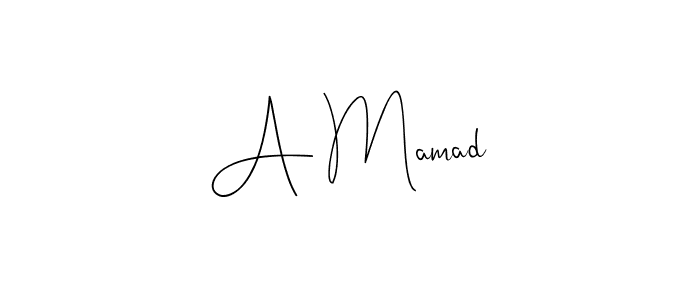 Use a signature maker to create a handwritten signature online. With this signature software, you can design (Andilay-7BmLP) your own signature for name A Mamad. A Mamad signature style 4 images and pictures png