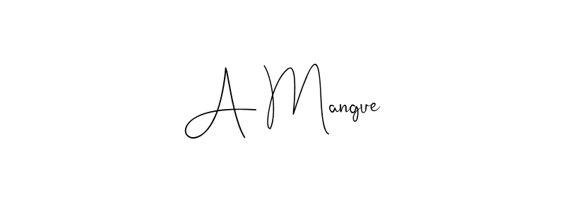 if you are searching for the best signature style for your name A Mangue. so please give up your signature search. here we have designed multiple signature styles  using Andilay-7BmLP. A Mangue signature style 4 images and pictures png