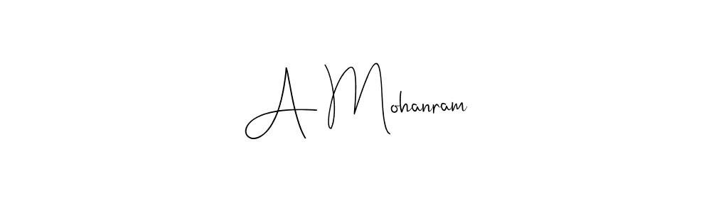 Also we have A Mohanram name is the best signature style. Create professional handwritten signature collection using Andilay-7BmLP autograph style. A Mohanram signature style 4 images and pictures png