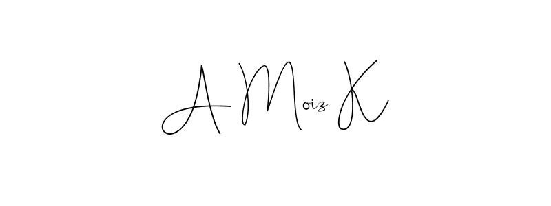 Here are the top 10 professional signature styles for the name A Moiz K. These are the best autograph styles you can use for your name. A Moiz K signature style 4 images and pictures png