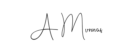 Discover the perfect balance of readability and style for A Munnaf with Andilay-7BmLP font. Create your dream signature today. A Munnaf signature style 4 images and pictures png