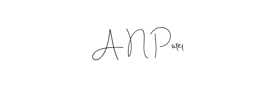 The best way (Andilay-7BmLP) to make a short signature is to pick only two or three words in your name. The name A N Patel include a total of six letters. For converting this name. A N Patel signature style 4 images and pictures png