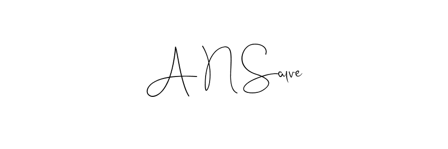 Create a beautiful signature design for name A N Salve. With this signature (Andilay-7BmLP) fonts, you can make a handwritten signature for free. A N Salve signature style 4 images and pictures png