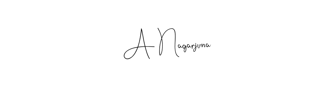 Also You can easily find your signature by using the search form. We will create A Nagarjuna name handwritten signature images for you free of cost using Andilay-7BmLP sign style. A Nagarjuna signature style 4 images and pictures png