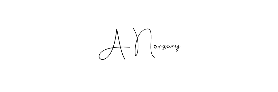 Also You can easily find your signature by using the search form. We will create A Narzary name handwritten signature images for you free of cost using Andilay-7BmLP sign style. A Narzary signature style 4 images and pictures png