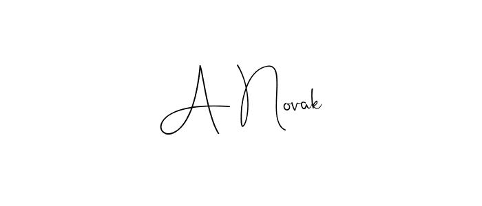 Make a beautiful signature design for name A Novak. With this signature (Andilay-7BmLP) style, you can create a handwritten signature for free. A Novak signature style 4 images and pictures png